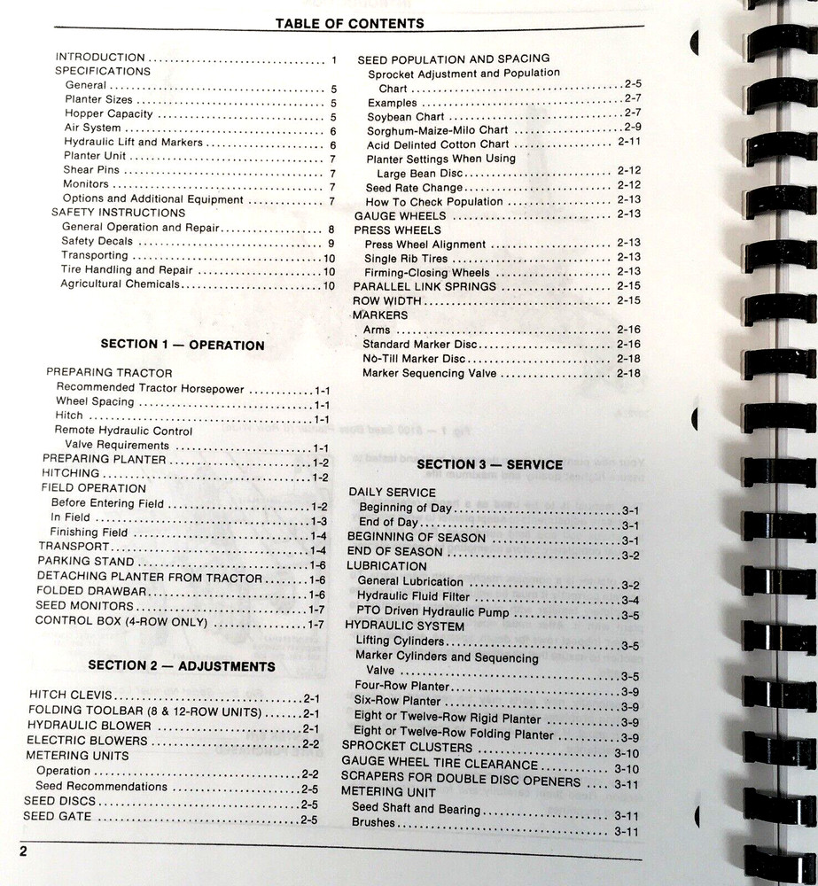 White 5100 Seed Boss Planter Parts Operators Manual Set Owners Catalog Book