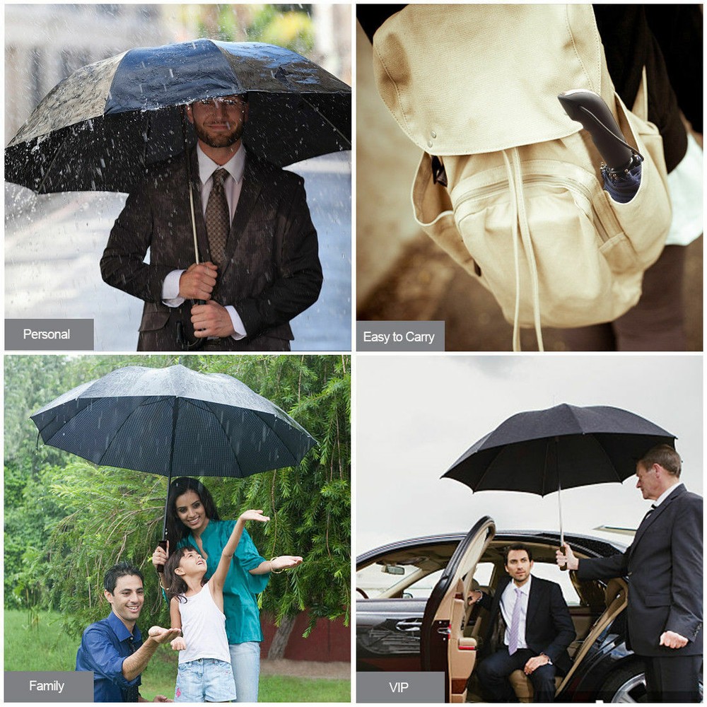 Automatic Umbrella Sun/Rain Anti-UV Windproof 3 Folding Compact Umbrella