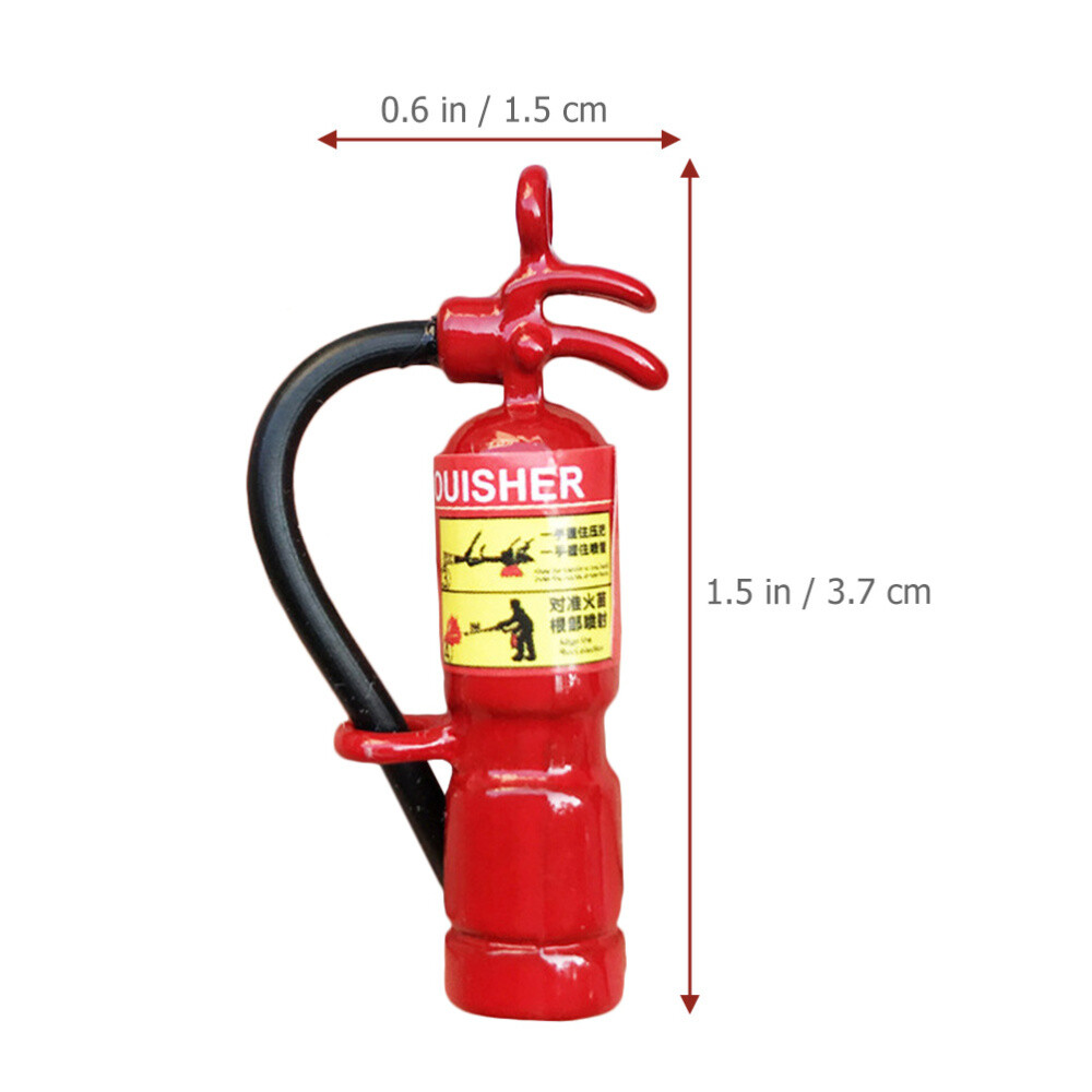 4 Pcs Mini Fire Extinguisher Model Miniature Extinguishers Metal Toy