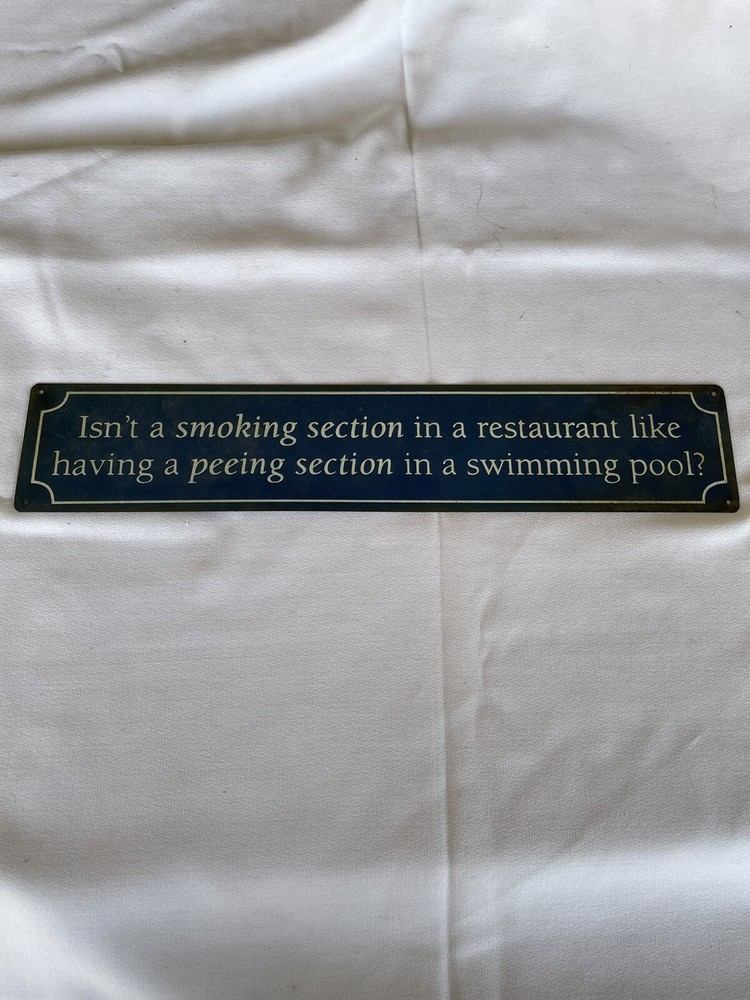 1970s smoking section sign