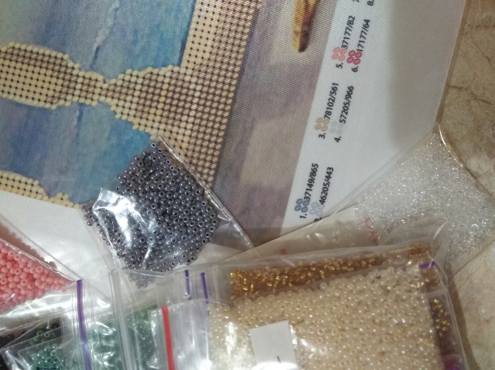 HOT DIY Bead Embroidery Kit Needlepoint Beading Beadwork Melody wind