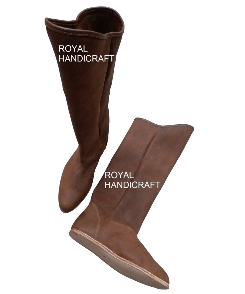 Roman Leather pull on boots pair Leather Long boot footwear pair new