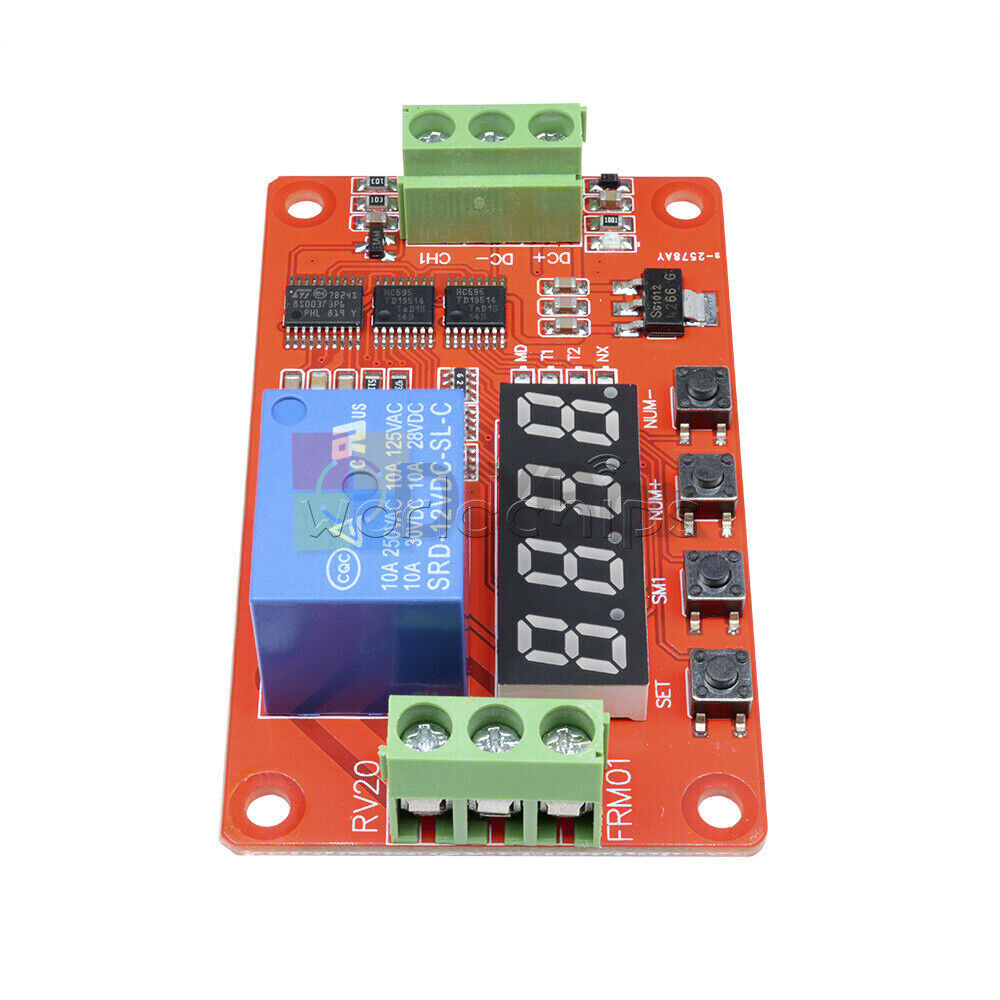 DC 12V PLC Relay Multifunction Self-lock Cycle Timer Module Delay Time Switch N