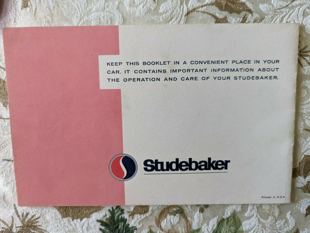 1964 Studebaker Owners Guide Brochure