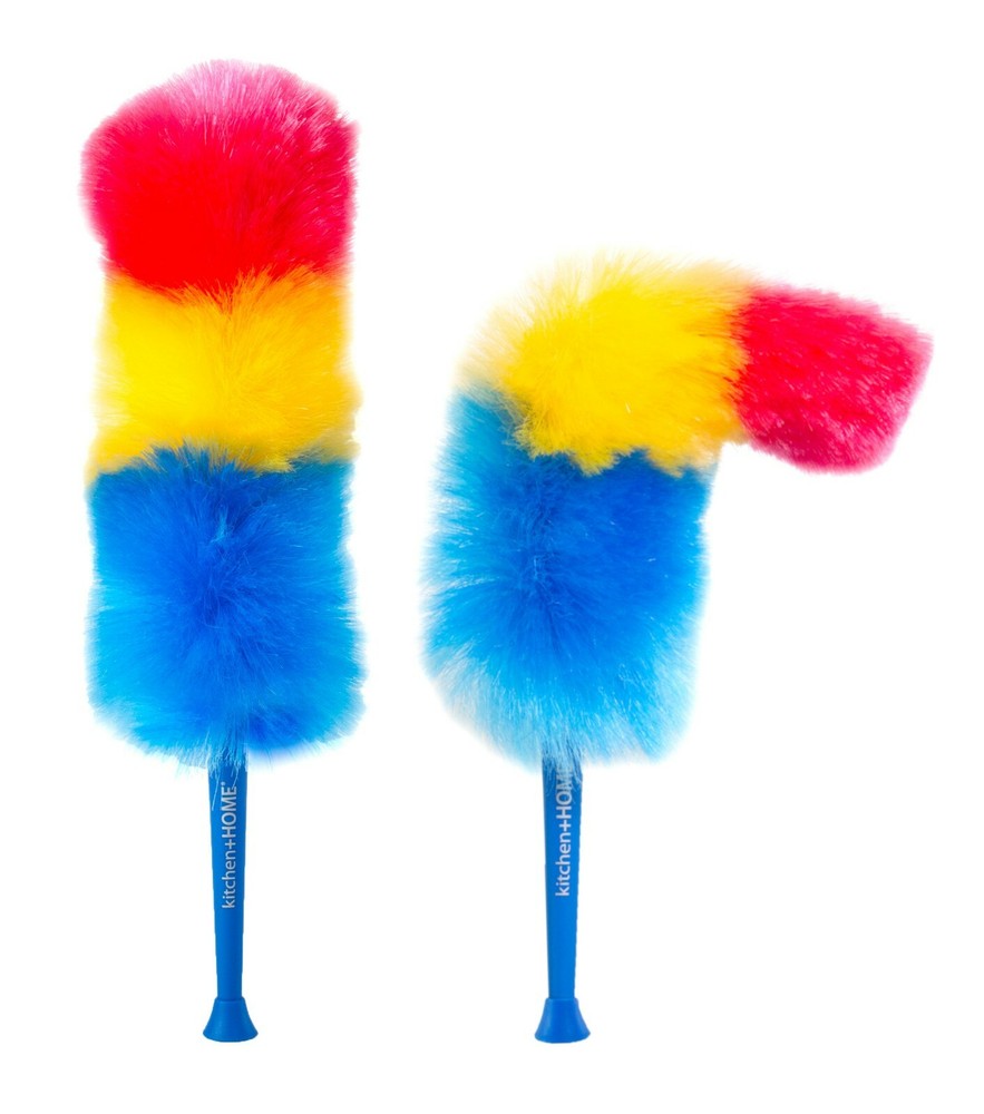 Static Duster - 23" Inch Rainbow Feather Duster Electrostatic Attracts Dust
