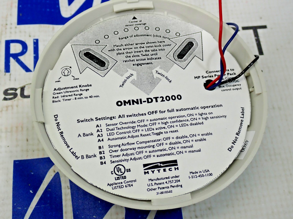 Mytech OMNI DT2000 Occupancy Sensor Dual Technology Ceiling Mount