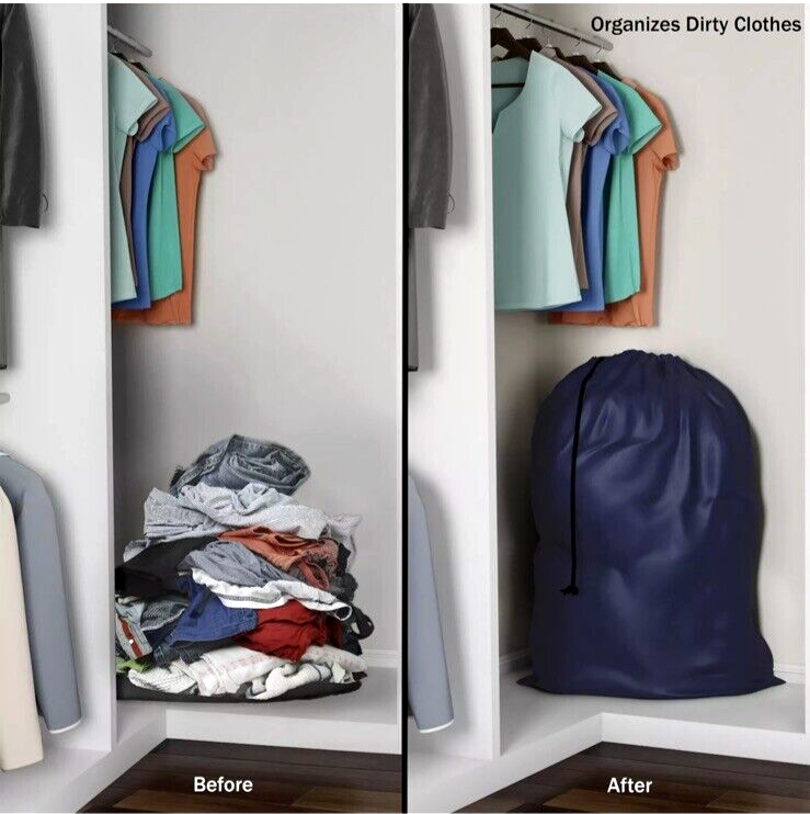 3X HEAVY Duty JUMBO Laundry Bag, Blankets, Clothes Storage Drawstring 29x40