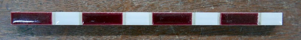 Tile Liner Maroon and White
