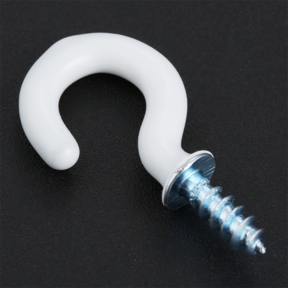50Pcs/lot 0.94" Strong Sharp Vinyl Coated Ceiling Hooks Space-saving Hardware