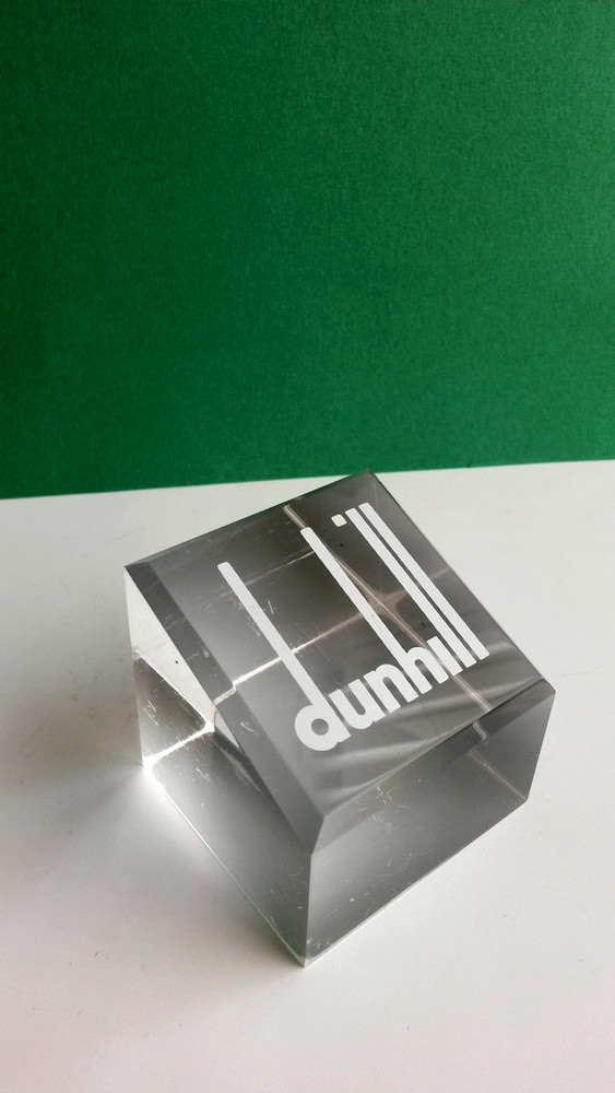 Rare Dunhill Lucite Paperweight