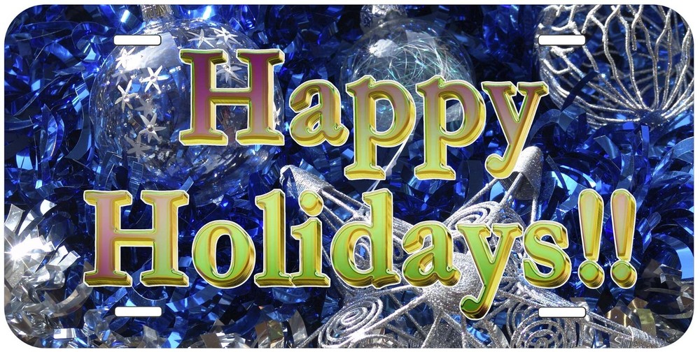 Happy Holidays Novelty Car License Plate