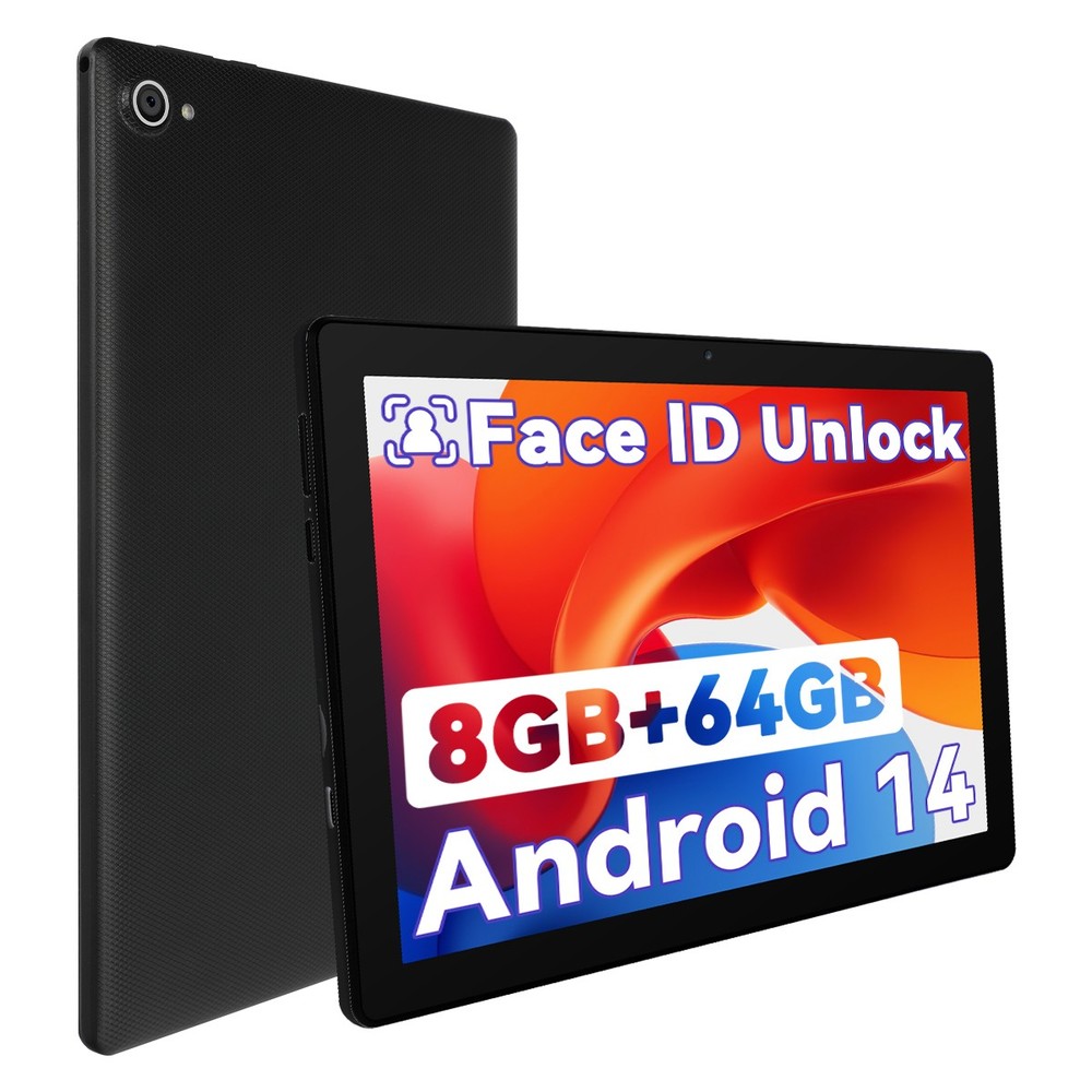 10'' Octa-Core Android14 Tablet 8GB +64GB ROM,Dual Camera Bluetooth WIFI 6