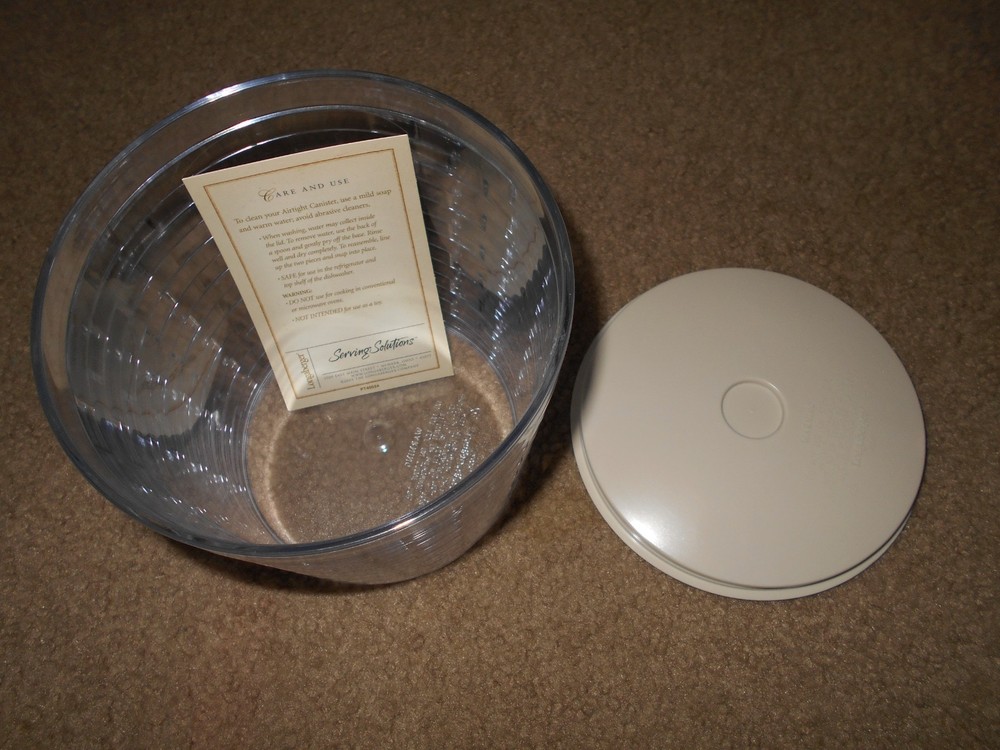 Longaberger 6" Canister Hard Protector Inserts w/ Lid Medium Small