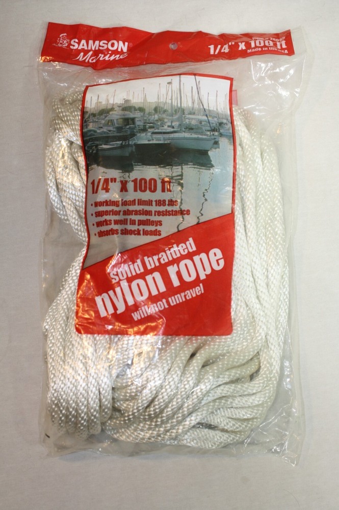 New Samson Marine Nylon Rope 1/4 X 100!