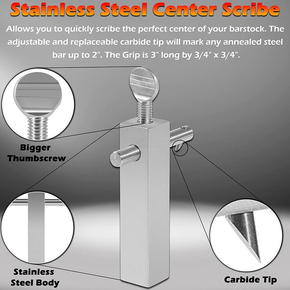Knife Maker's Center Scribe Edge Line Scriber for Belt Grinder Blade Making Tool