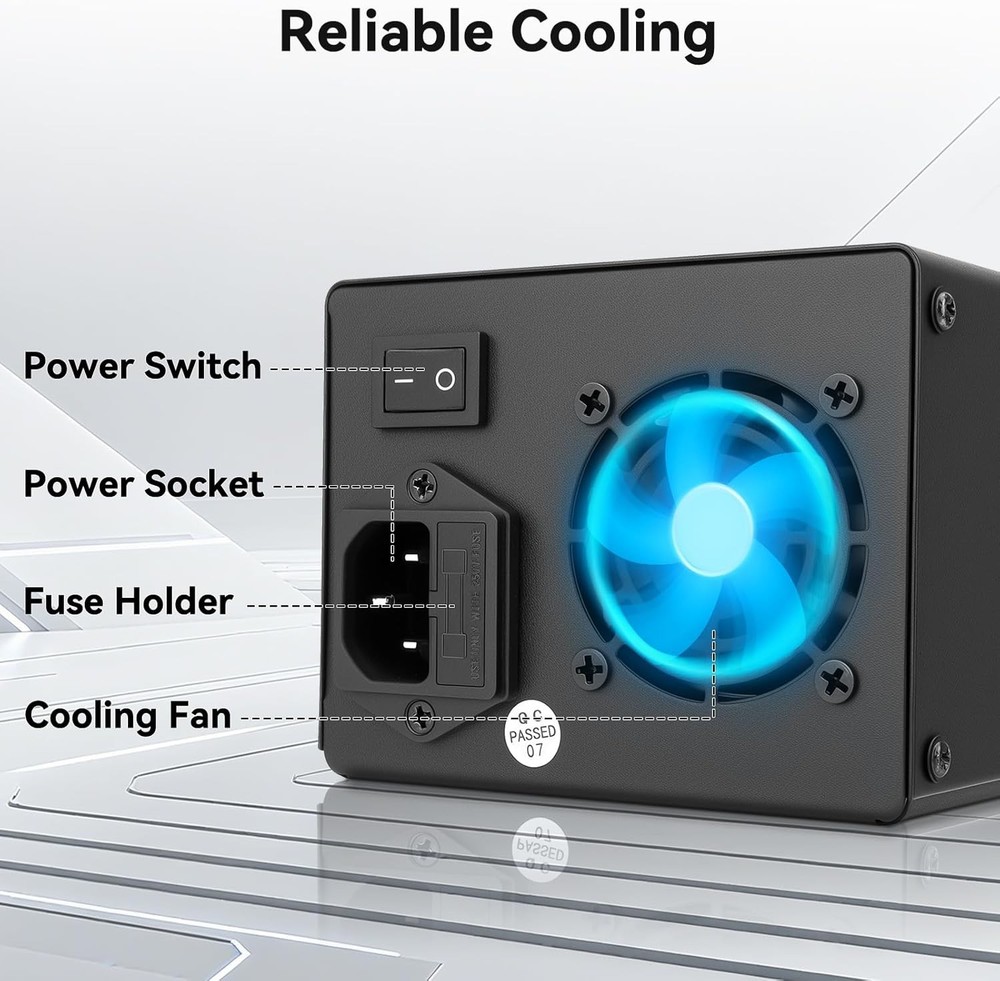 0-30V 5A DC Power Supply Lab Variable Adjustable regulated DC Bench Switching US