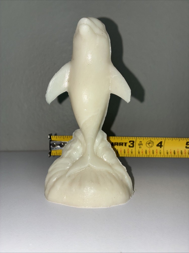 Mold-a-Rama White Dolphin Figurine