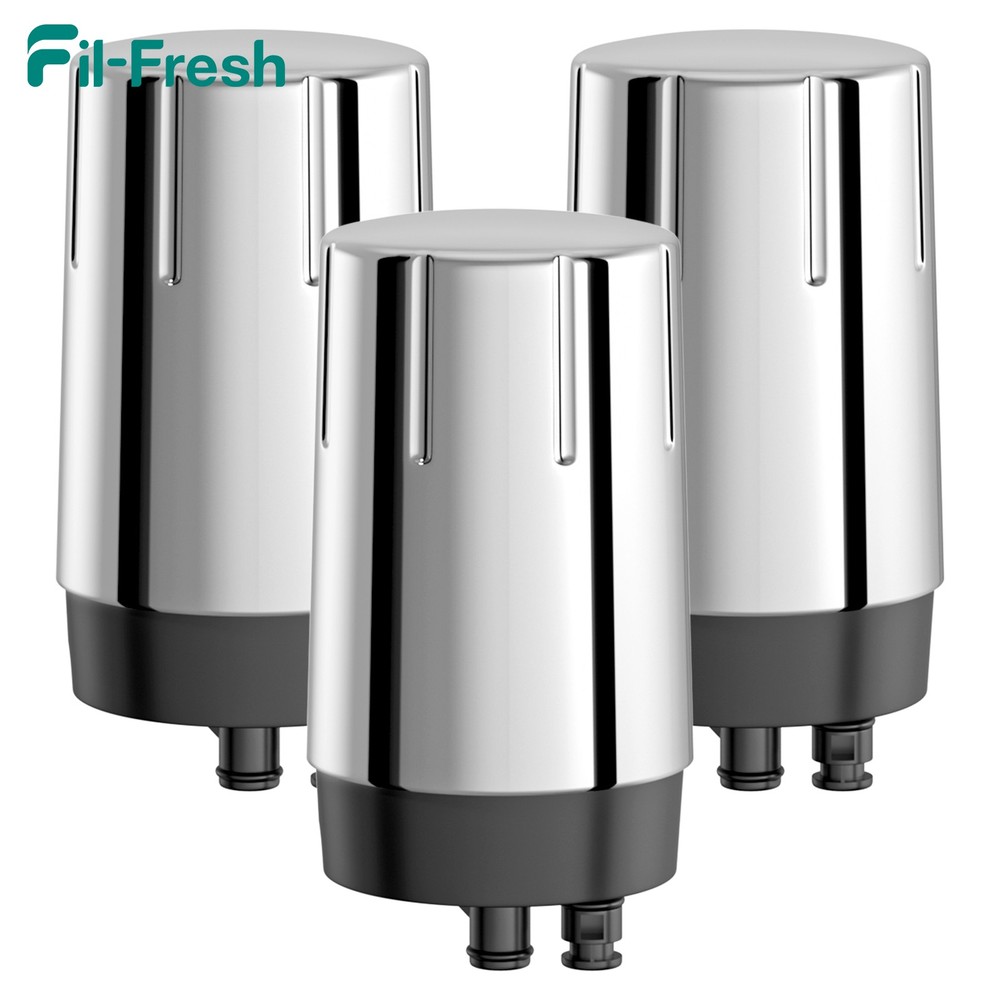 Fil-Fresh Faucet Filter Replacement for Brita® Faucet System Chrome 3-Pack US