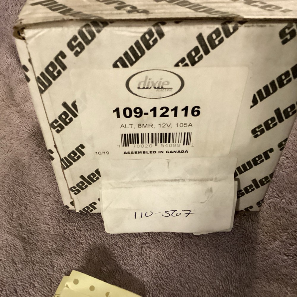 DIXIE….Alternator ….109-12116…..NEW…😀