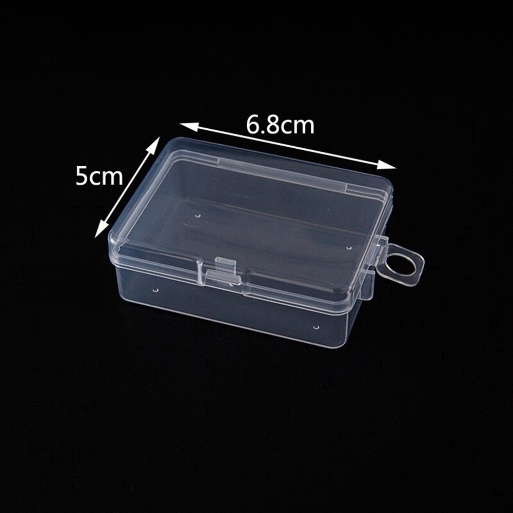5 Pcs Clear Plastic Box Jewelry Display Case Beads Storage Container 2.6"