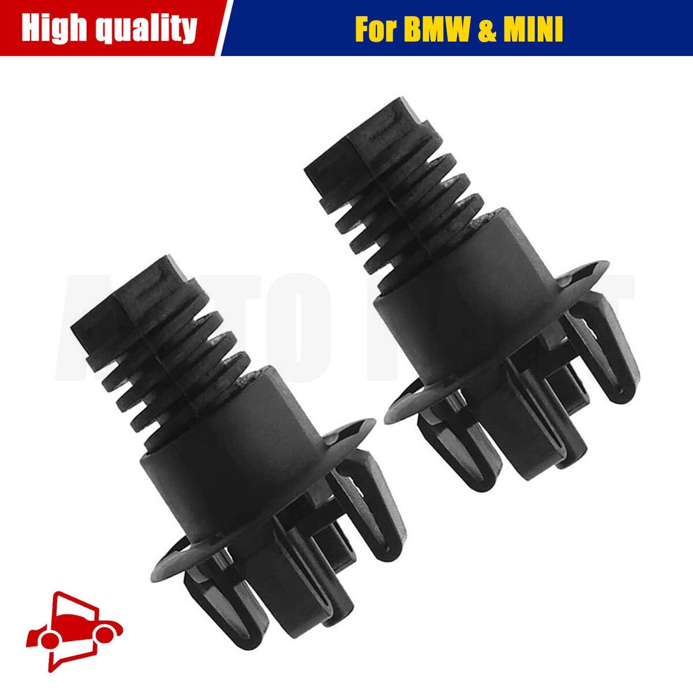 2Pcs Hood Slam Adjuster 7183752 Plastic Retaining Holders W/Rubber Stop Buffer