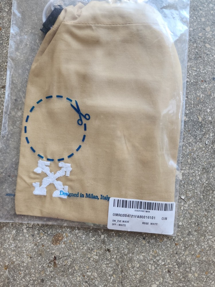 AUTHENTIC OFF-WHITE FACE MASK - TAN/WHITE