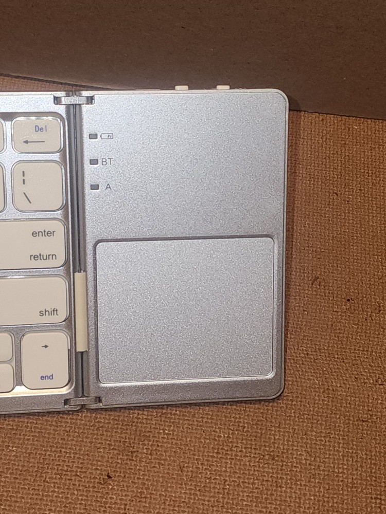 Universal Bluetooth Wireless Folding Keyboard w/Touchpad SILVER Mini Portable