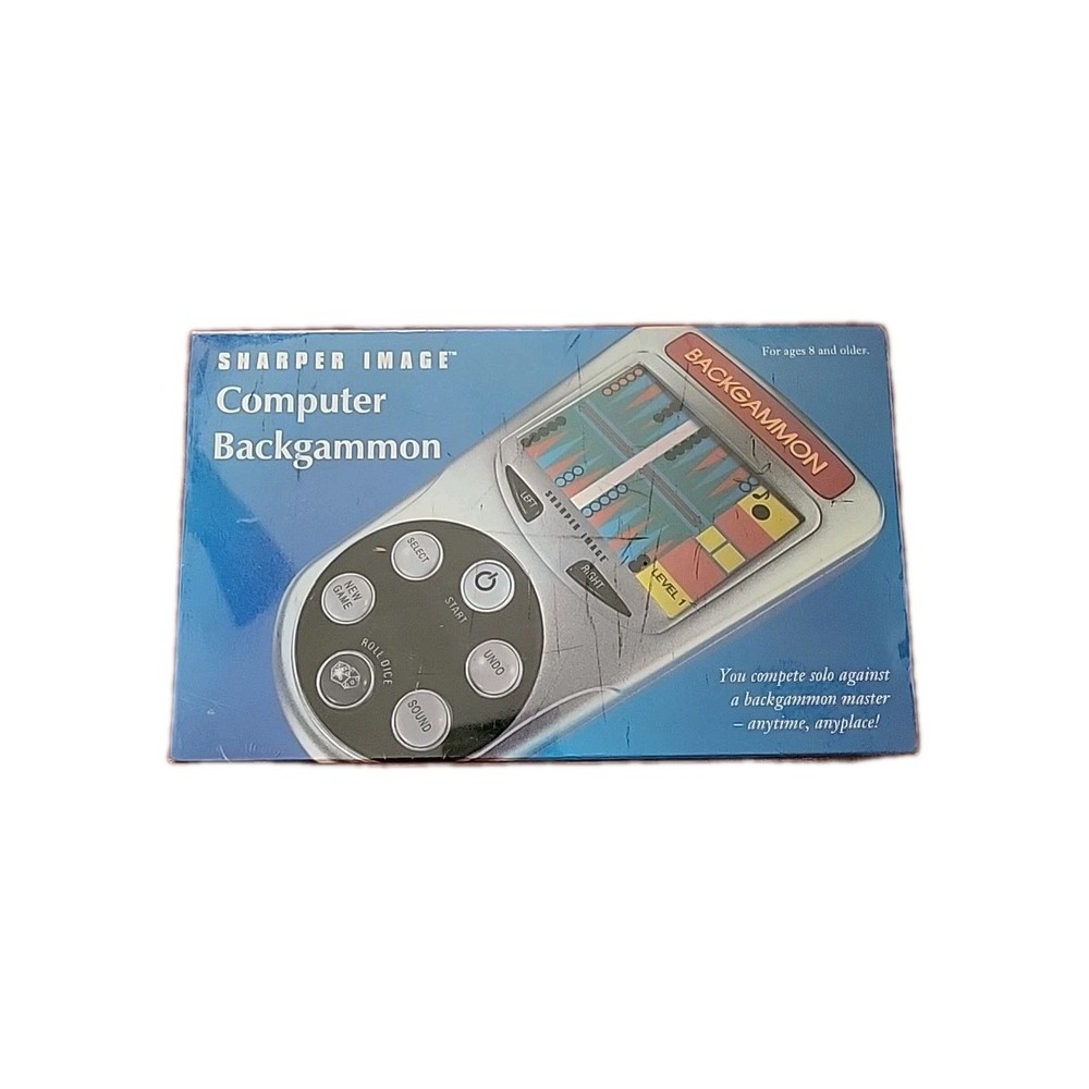 Sharper Image Computer Backgammon Electronic Portable Pocketsize BRAND NEW!!