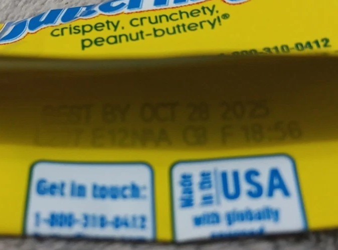 Factory Defect Butterfinger EMPTY SEALED Mini Candy Wrapper Ferrero USA Inc.