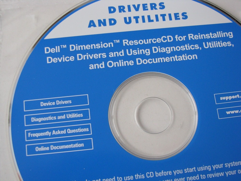 2001 Dell Dimension Resource CD for Reinstalling Computer Software CD NO LICENSE