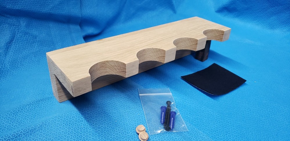 4 gun wood closet gun rack - solid oak construction