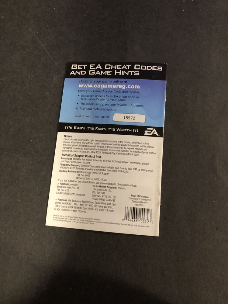 command and conquer 3 xbox 360 Manual Only