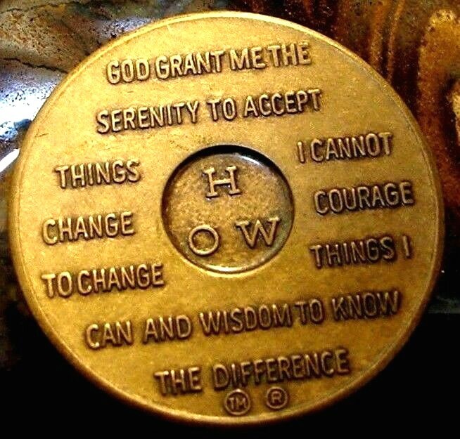Alcoholics Anonymous 6 Year Bronze HOW Medallion AA Coin Token
