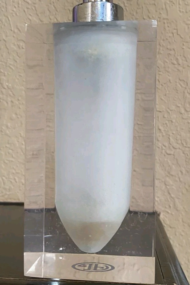 Jonathan Adler Hollywood Soap Dispenser Clear Acrylic Chrome Pump Cube