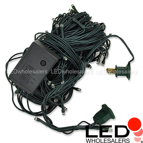 Linkable 33-ft 100-LED Green Wire String Light & Fixed Multi-Function Controller