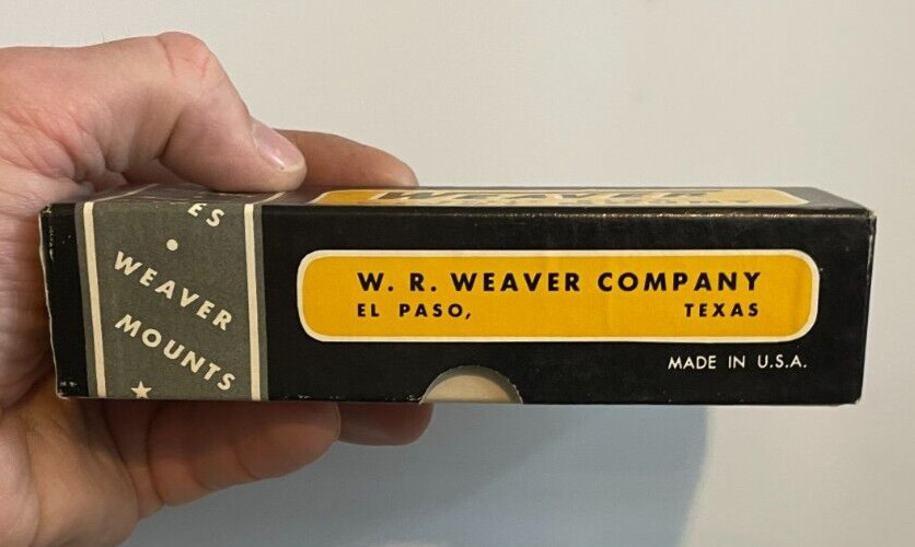 Original Weaver Split Ring Pivot Mount 1" Diam Box & Paperwork & Order Form 1963