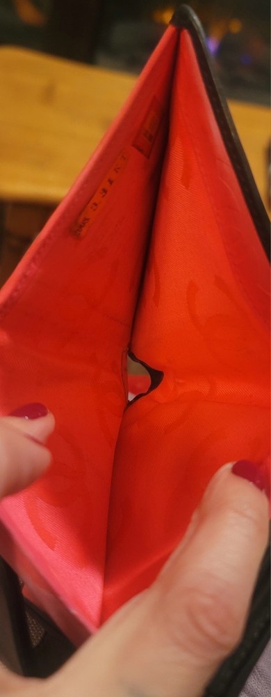 Authentic CHANEL CC Cambon leather quilted compact wallet