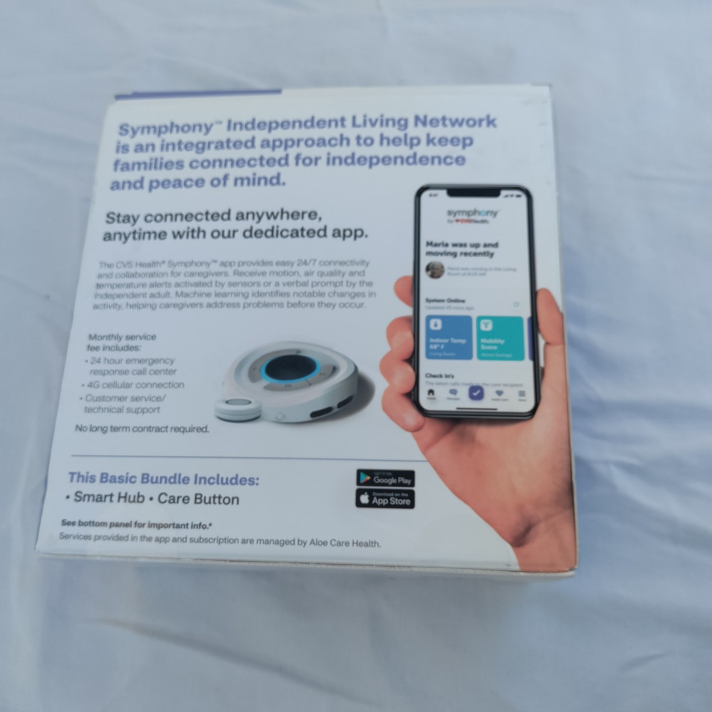 Symphony Independent Living Network Basic Bundle Smart Hub Care Button New OB