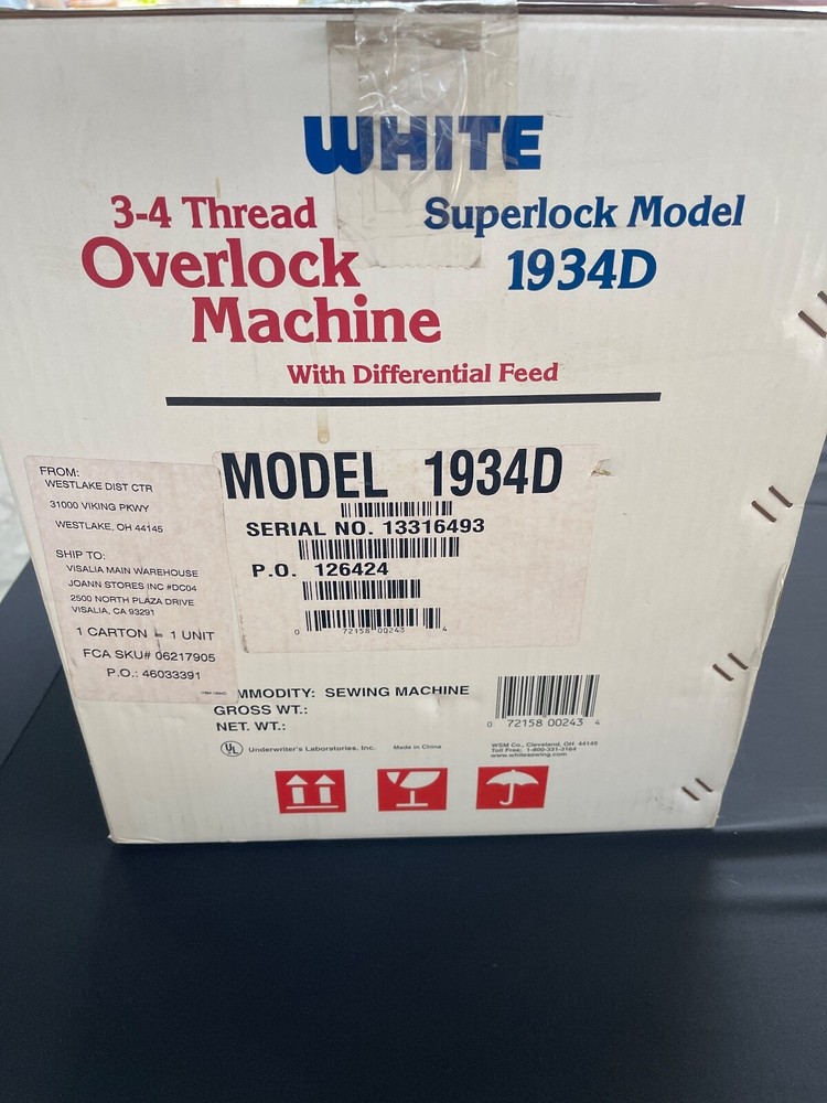 White Superlock Model 1934D NEW/SEALED