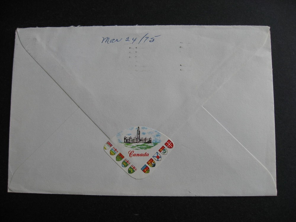Canada label parliament, provincial emblems used on cover!