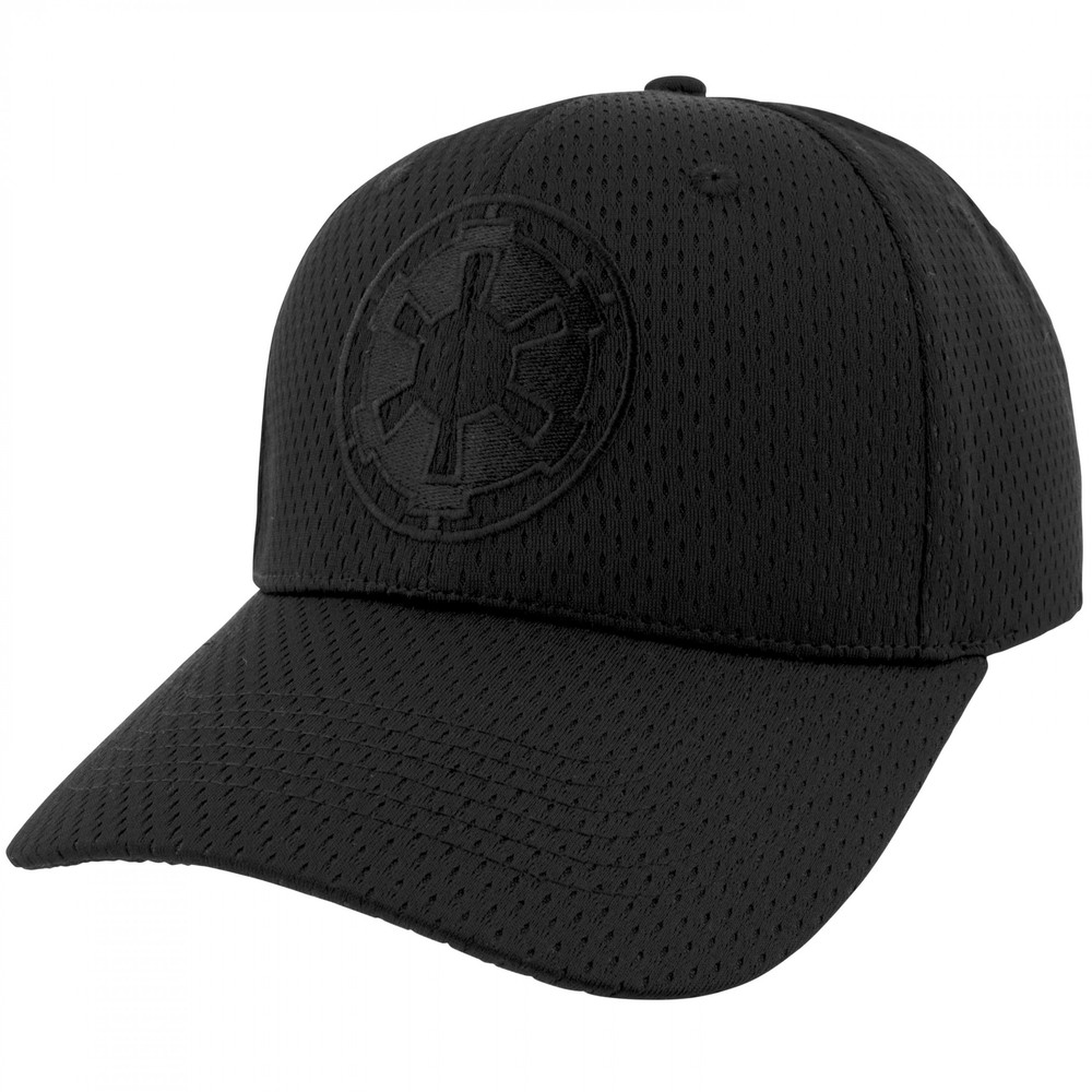 Star Wars Empire Logo Black on Black Snapback Hat Black