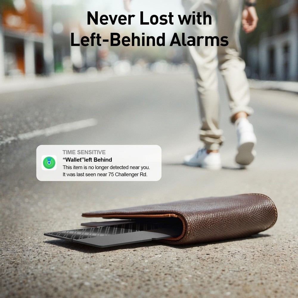 2026 [Apple MFi Certified] (iOS Only) Bluetooth Tracker Smart Card for Apple ...