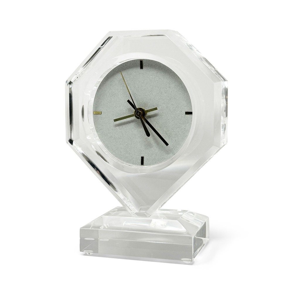1980s Lucite Mantel Clock