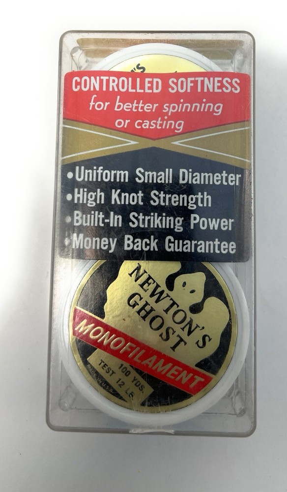 Vintage Newtons Ghost Monofilament 2 Spool Set display case advertisement