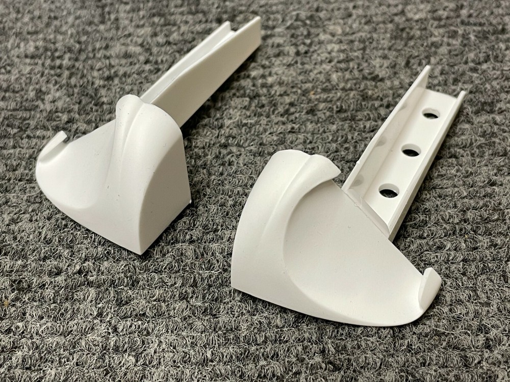 WHITE Vidmar Drawer Pull End Cap Caps Endcaps Stanley Left Right Plastic Pair