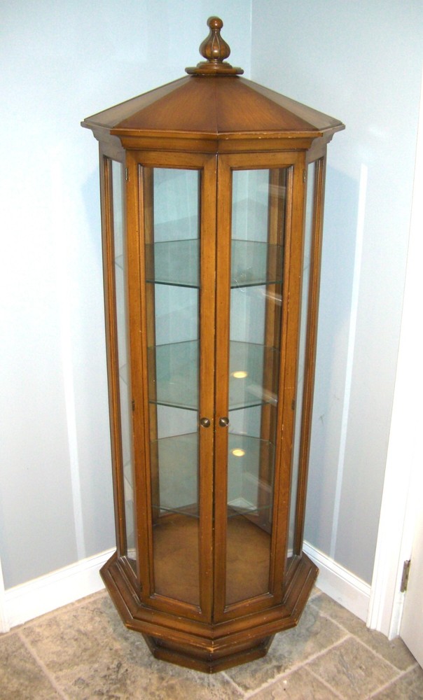 Mid Century Modern Octagonal China Display Cabinet