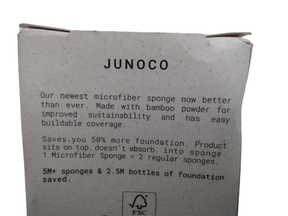 Junoco MICROFIBER BAMBOO SPONGE Natural Finish ANTIMICROBIAL HYDROPHILIC Blue