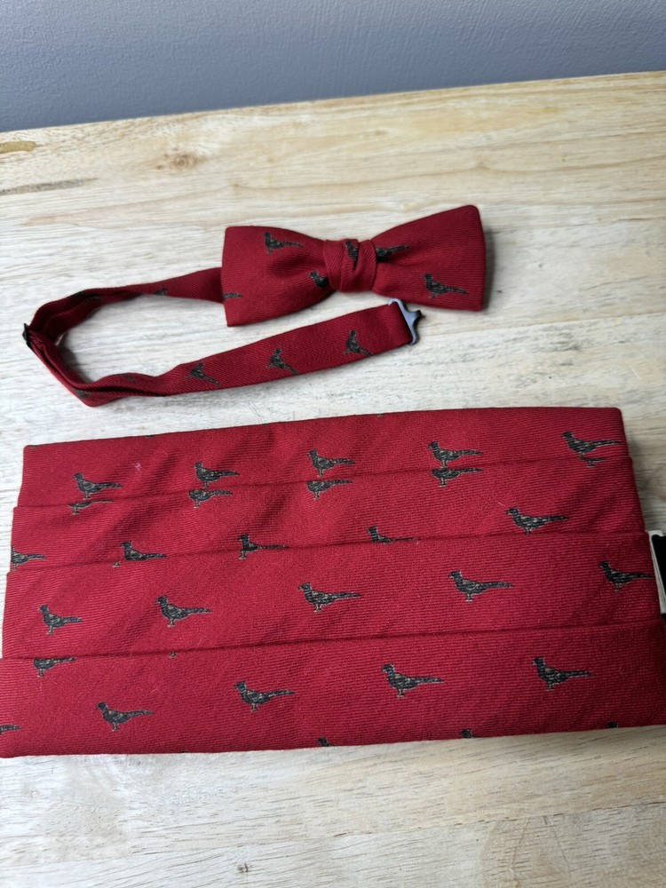 Duck Bow tie And Cummberbun Red