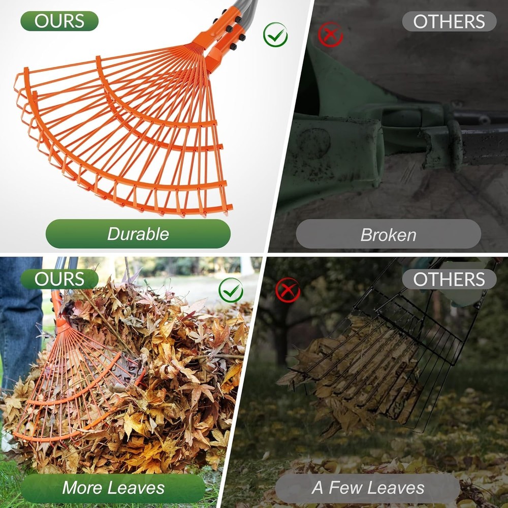 Multi-Purpose Leaf Grabber Rake - Lightweight & Durable for Effortless Gardening