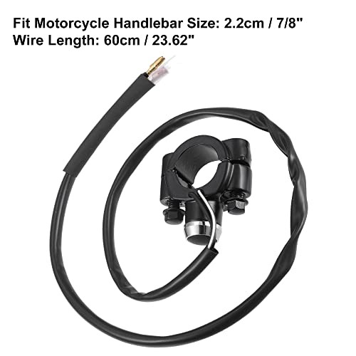 7/8" Motorcycle Handlebar Control Horn Start Switch Button with Connectors